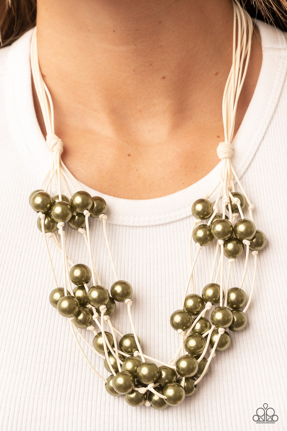 Paparazzi Yacht Catch - Green  Necklace P2RE-GRXX-259XX