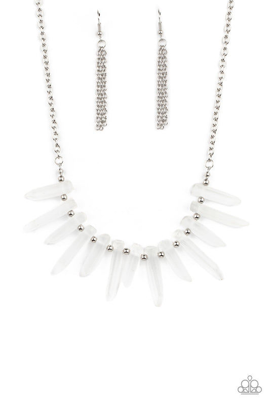 Paparazzi Ice Age Intensity - White  Necklace P2ST-WTXX-088XX