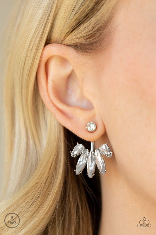 Stunningly Striking -White Post Earring