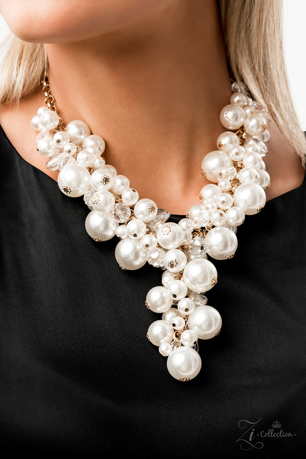 Paparazzi -Gold Pearl Zi Collection Flawless  Necklace -Z2214