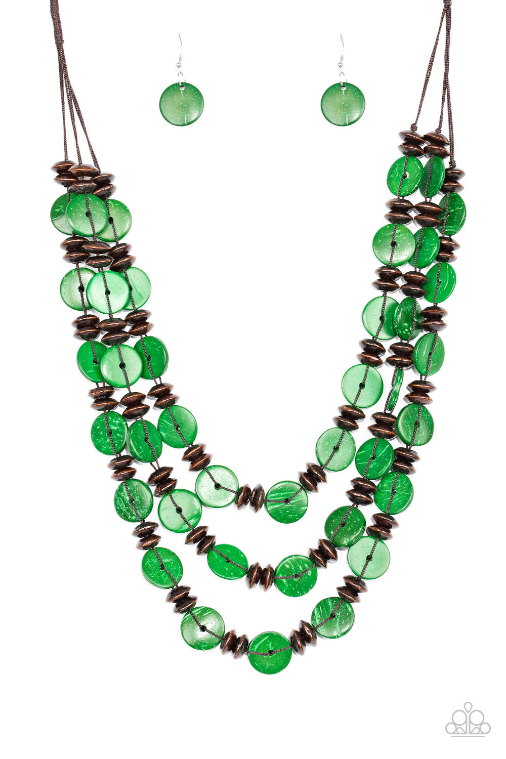 Paparazzi Key West Walkabout - Green Necklace P2SE-GRXX-140XX