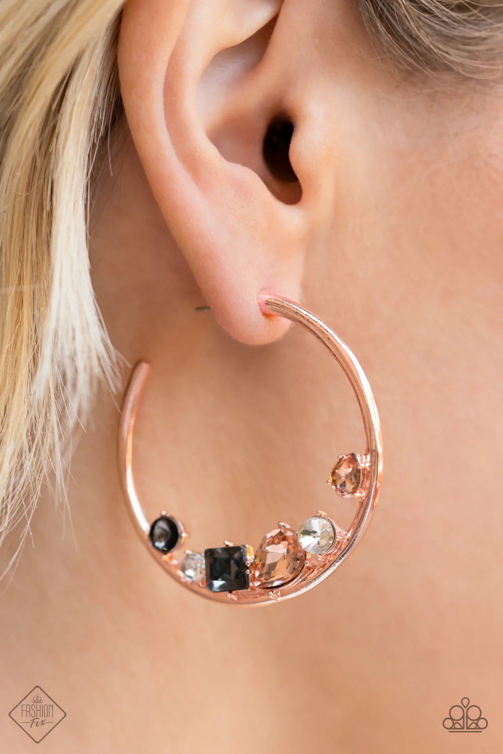 Paparazzi Attractive Allure -Rose Gold Earrings