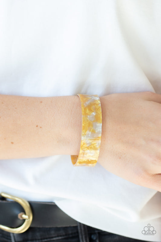 Paparazzi Glaze Daze - Yellow Bracelet  P9SE-YWXX-105XX