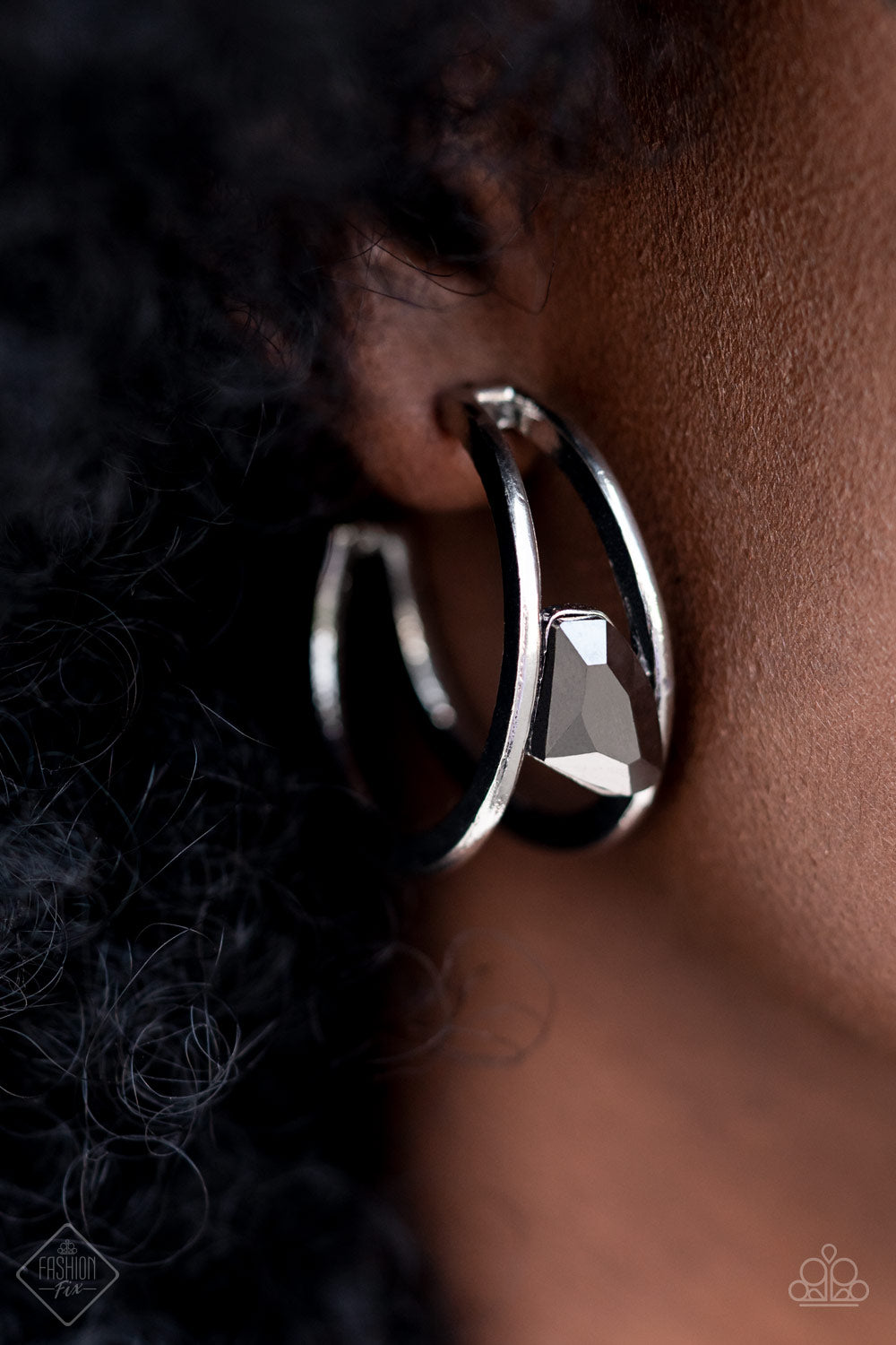 Unrefined Reverie -Silver Hoop Earring