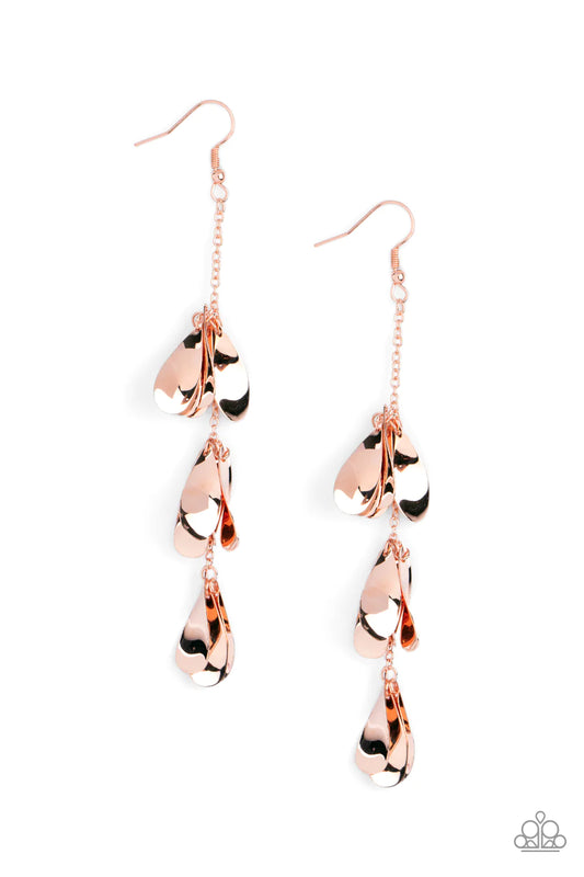 Arrival CHIME - Copper Earrings - Paparazzi Accessories