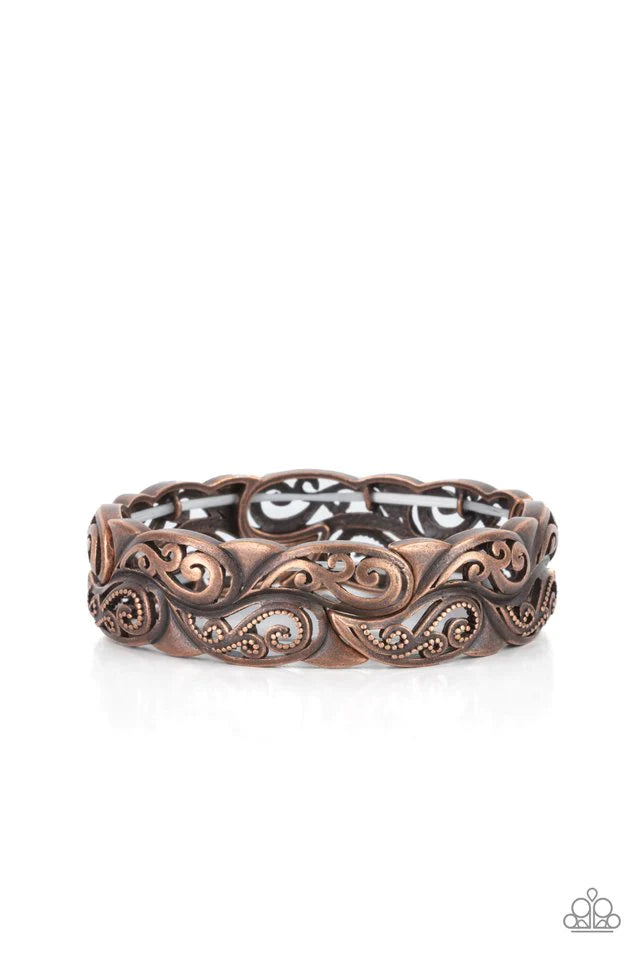 Paparazzi  Paisley Portico - Copper Bracelet