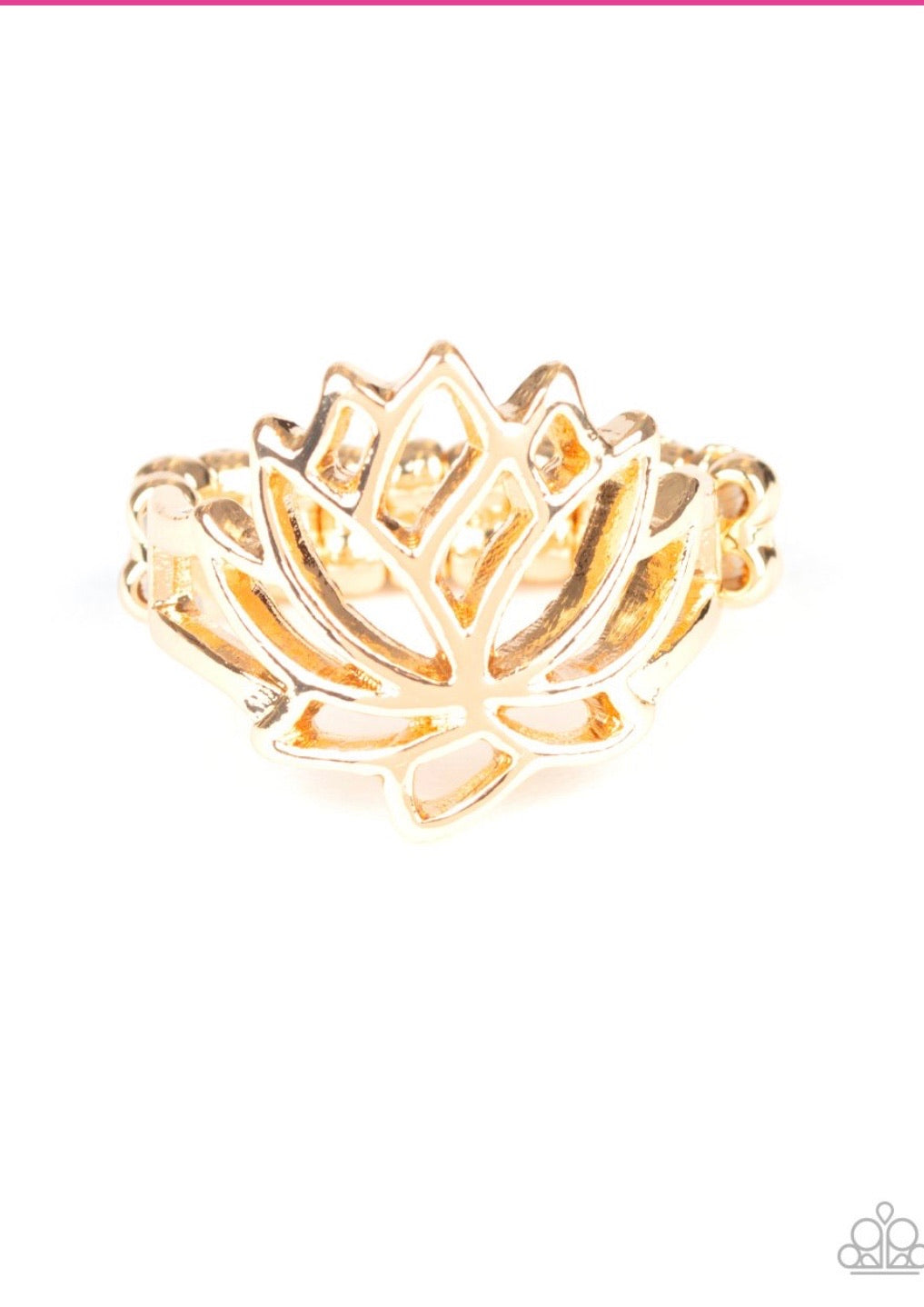 Paparazzi Lotus Lover - Gold - Lotus Flower - Dainty Band Ring