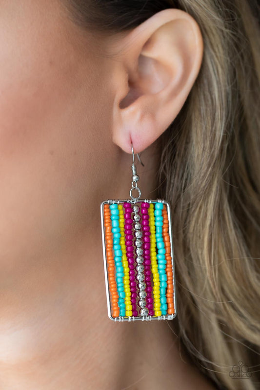 Paparazzi Beadwork Wonder- Multi Earrings -