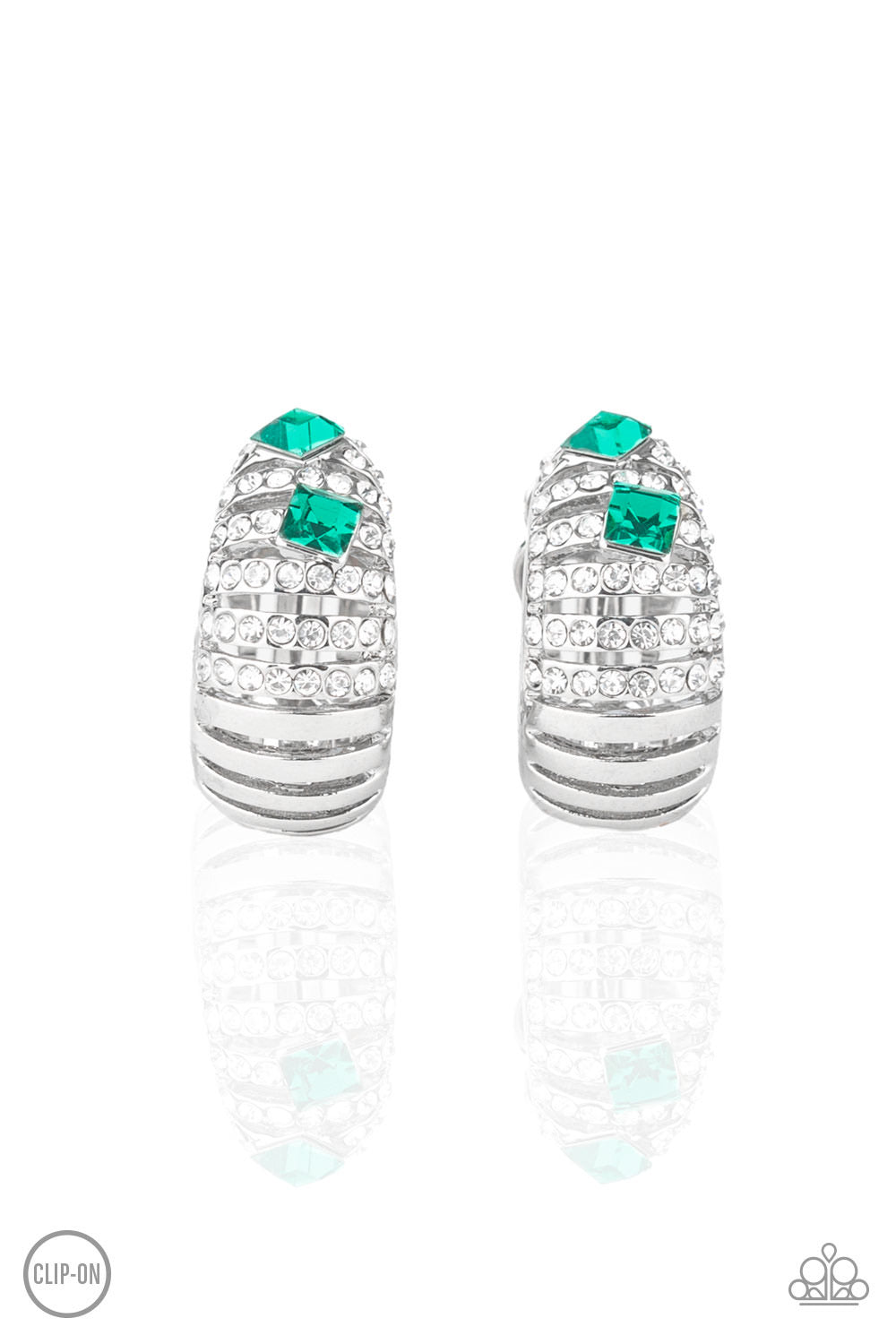 Paparazzi Bank Tank - Green Clip On Earring P5CO-GRXX-010XX