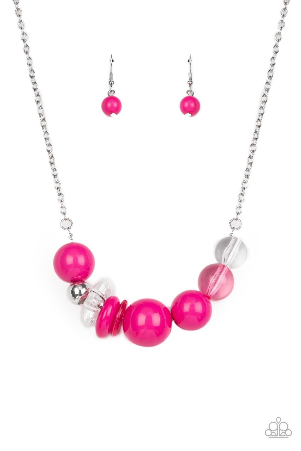 Paparazzi Bauble Bonanza - Pink  Necklace P2ST-PKXX-104XX